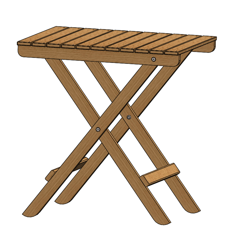 DIY Folding Wooden Table Kit – Sturdy & Space-Saving | Walnut Finish