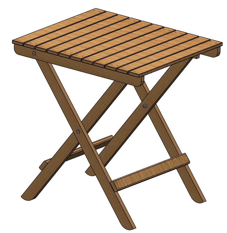 DIY Folding Wooden Table Kit – Sturdy & Space-Saving | Walnut Finish