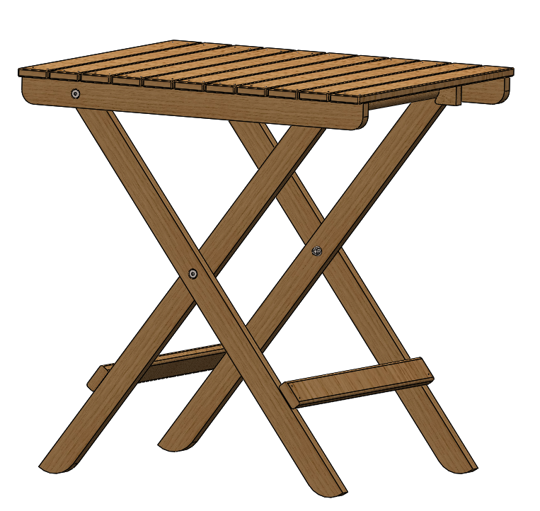 DIY Folding Wooden Table Kit – Sturdy & Space-Saving | Walnut Finish