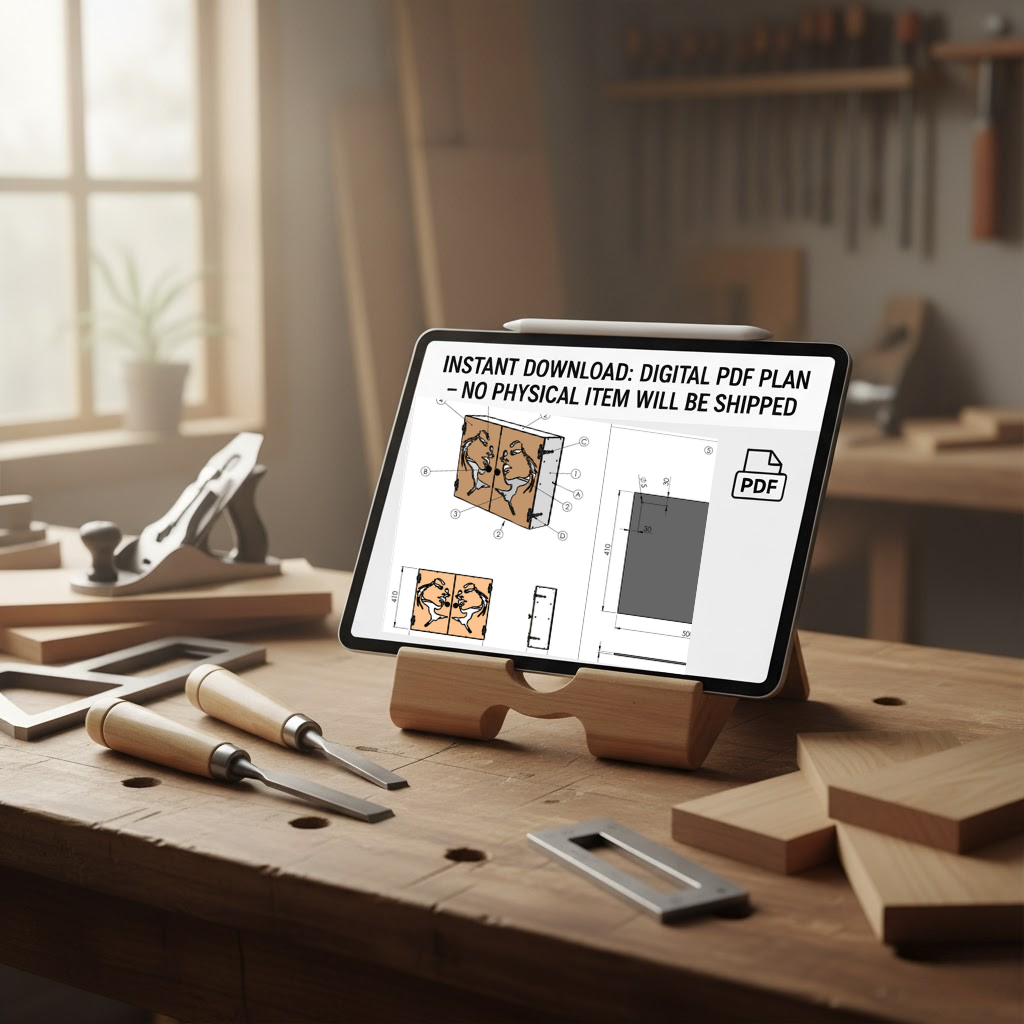 Artistic Silhouette Wall Cabinet Plan – Detailed Blueprint for Jewelry & Storage | Digital Download