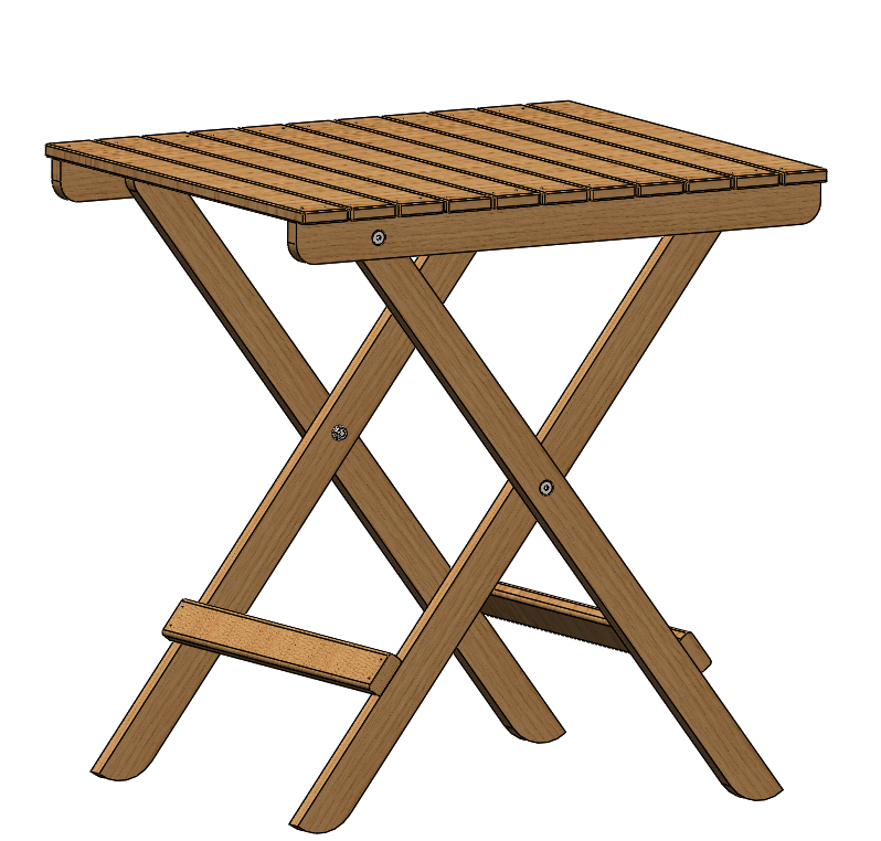 DIY Folding Wooden Table Kit – Sturdy & Space-Saving | Walnut Finish