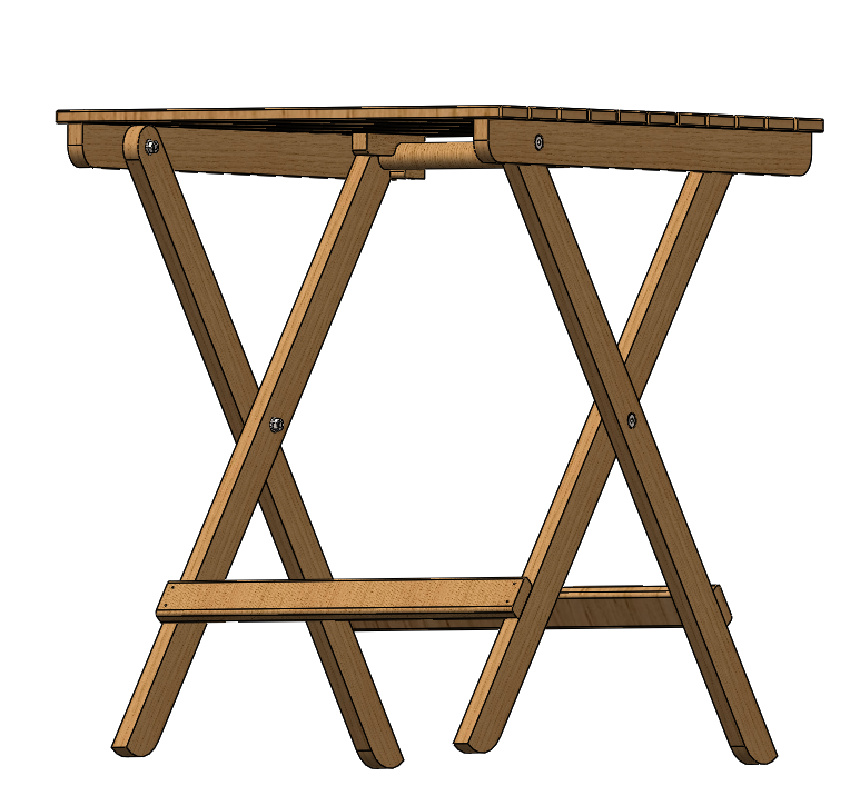 DIY Folding Wooden Table Kit – Sturdy & Space-Saving | Walnut Finish