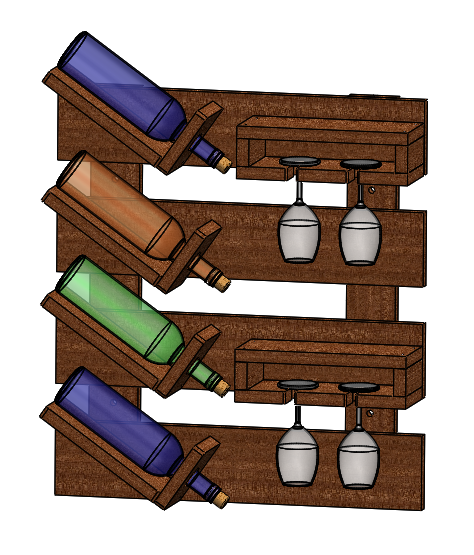 DIY Wooden Wine Rack – Woodworking Plan & Assembly Guide (PDF Download)
