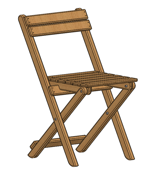 DIY Folding Wooden Chair Kit – Compact & Durable | Walnut Finish