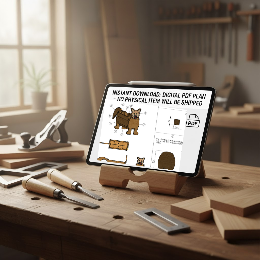 DIY Fox Planter Template (PDF) – Beginner Woodworking Guide for Garden Decor | Instant Download