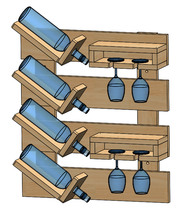 DIY Wooden Wine Rack – Woodworking Plan & Assembly Guide (PDF Download)