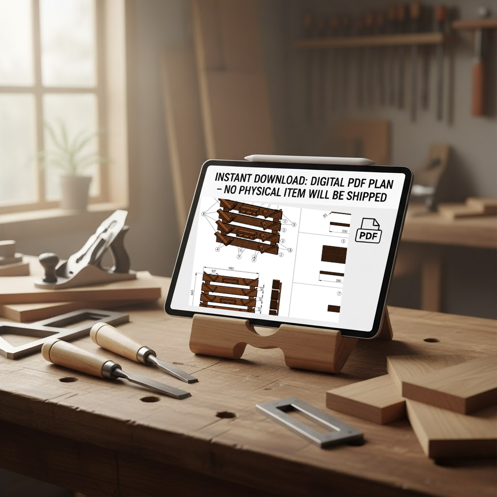 Minimalist Wall-Mounted Wine Rack Plan – Engineered Blueprint for Space Saving | Digital Download (8 Bottle Capacity)