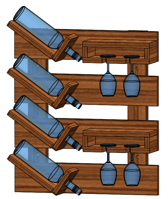 DIY Wooden Wine Rack – Woodworking Plan & Assembly Guide (PDF Download)