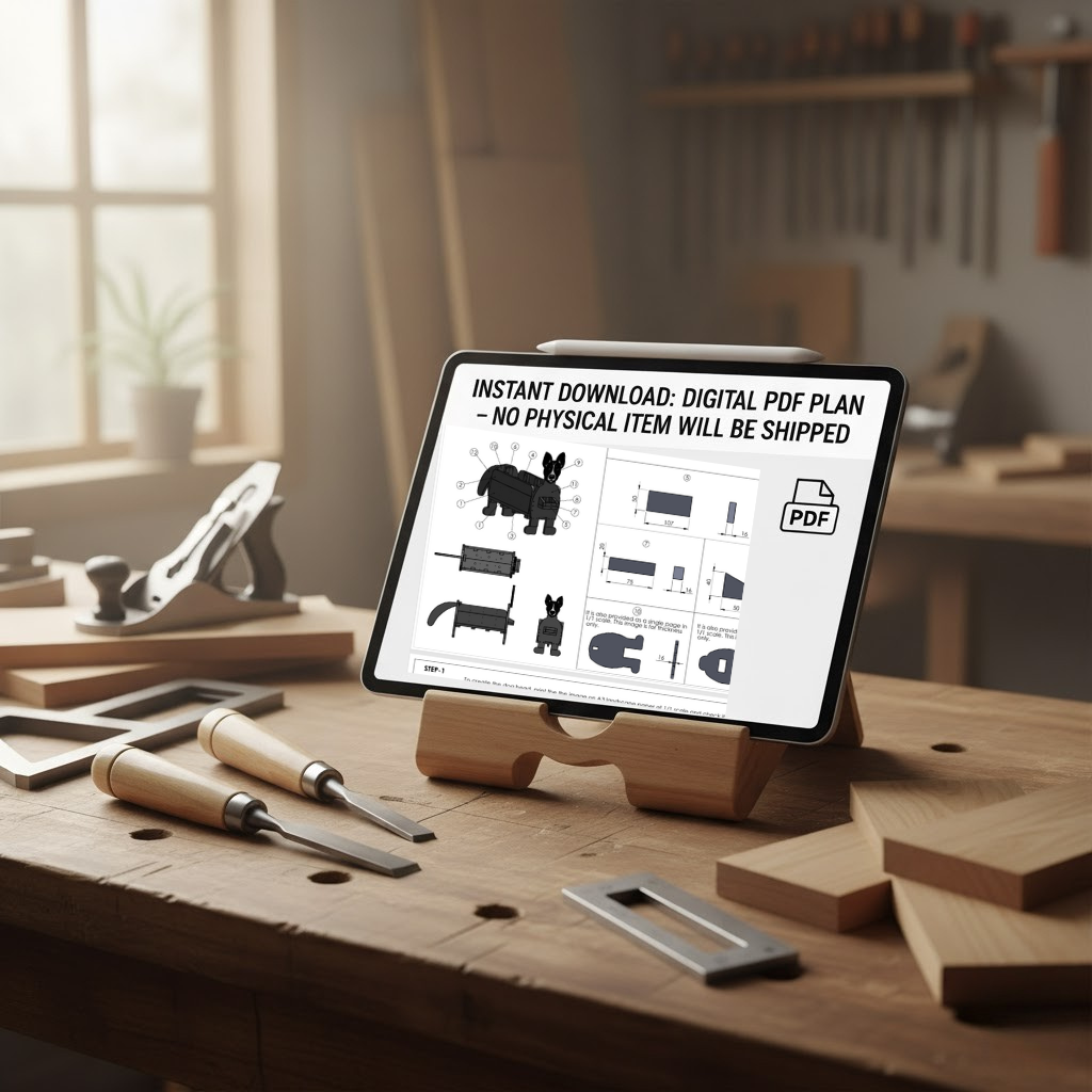 DIY Dog Planter Template (PDF) – Beginner Woodworking Guide for Garden Decor | Instant Download