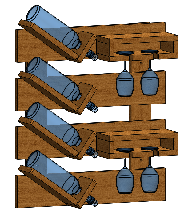 DIY Wooden Wine Rack – Woodworking Plan & Assembly Guide (PDF Download)