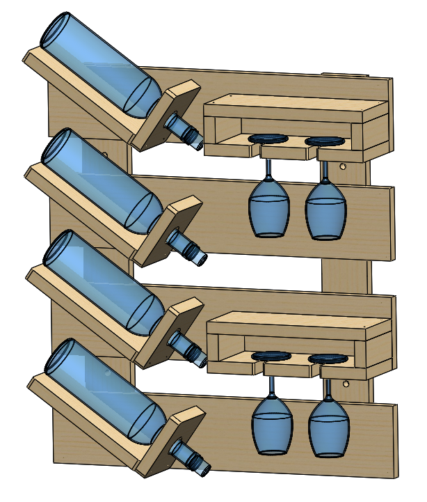 DIY Wooden Wine Rack – Woodworking Plan & Assembly Guide (PDF Download)