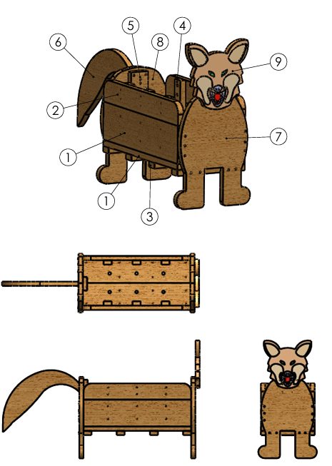 Fox Shaped Wooden Flower Pot – DIY Woodworking Plan (PDF Download)