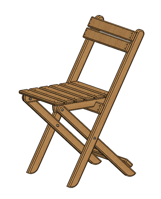 DIY Folding Wooden Chair Kit – Compact & Durable | Walnut Finish