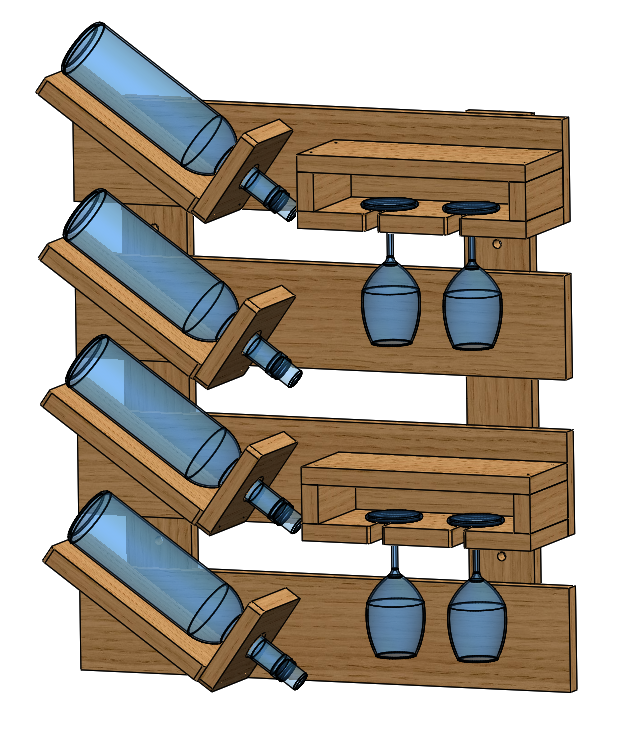 DIY Wooden Wine Rack – Woodworking Plan & Assembly Guide (PDF Download)