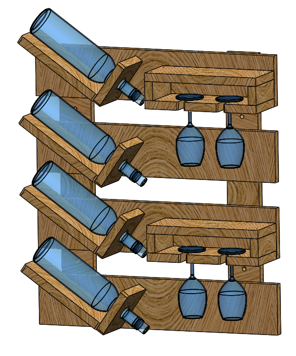DIY Wooden Wine Rack – Woodworking Plan & Assembly Guide (PDF Download)