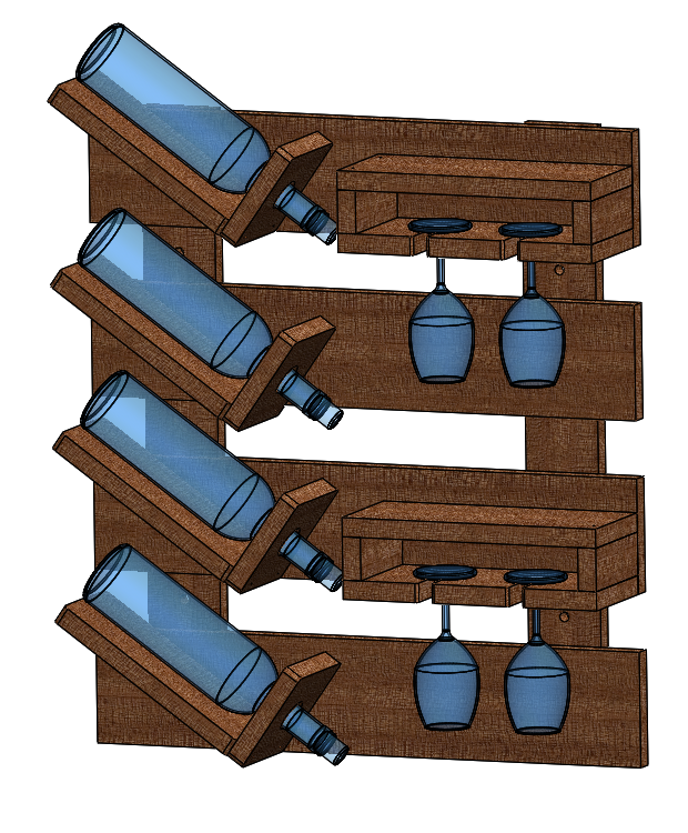 DIY Wooden Wine Rack – Woodworking Plan & Assembly Guide (PDF Download)