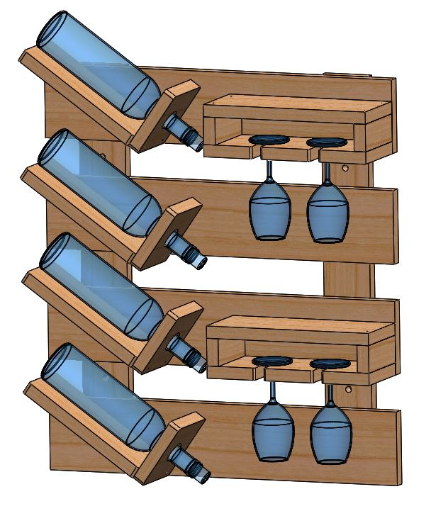 DIY Wooden Wine Rack – Woodworking Plan & Assembly Guide (PDF Download)