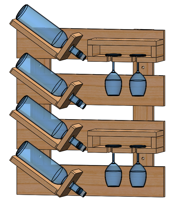 DIY Wooden Wine Rack – Woodworking Plan & Assembly Guide (PDF Download)
