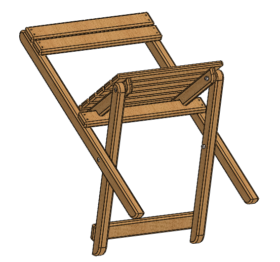 DIY Folding Wooden Chair Kit – Compact & Durable | Walnut Finish