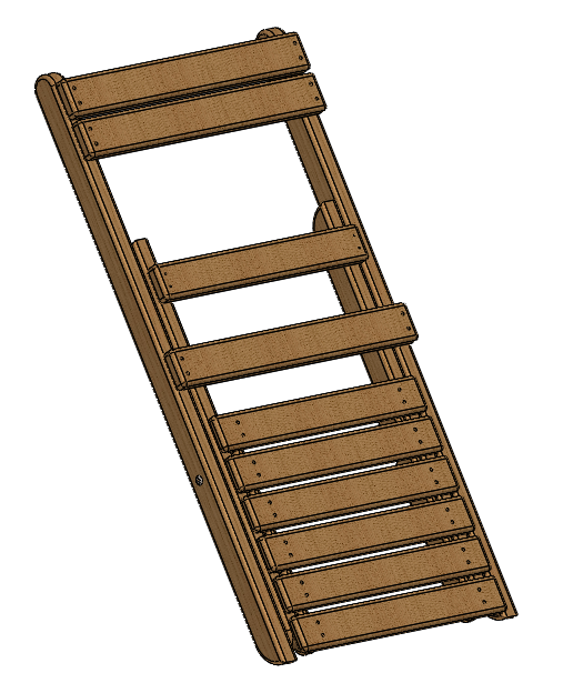 DIY Folding Wooden Chair Kit – Compact & Durable | Walnut Finish
