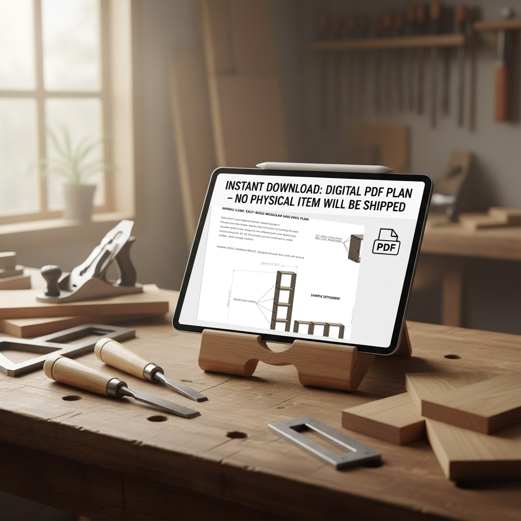 Beginner Modular Cube Shelf Plan  – Simple Plywood DIY Storage