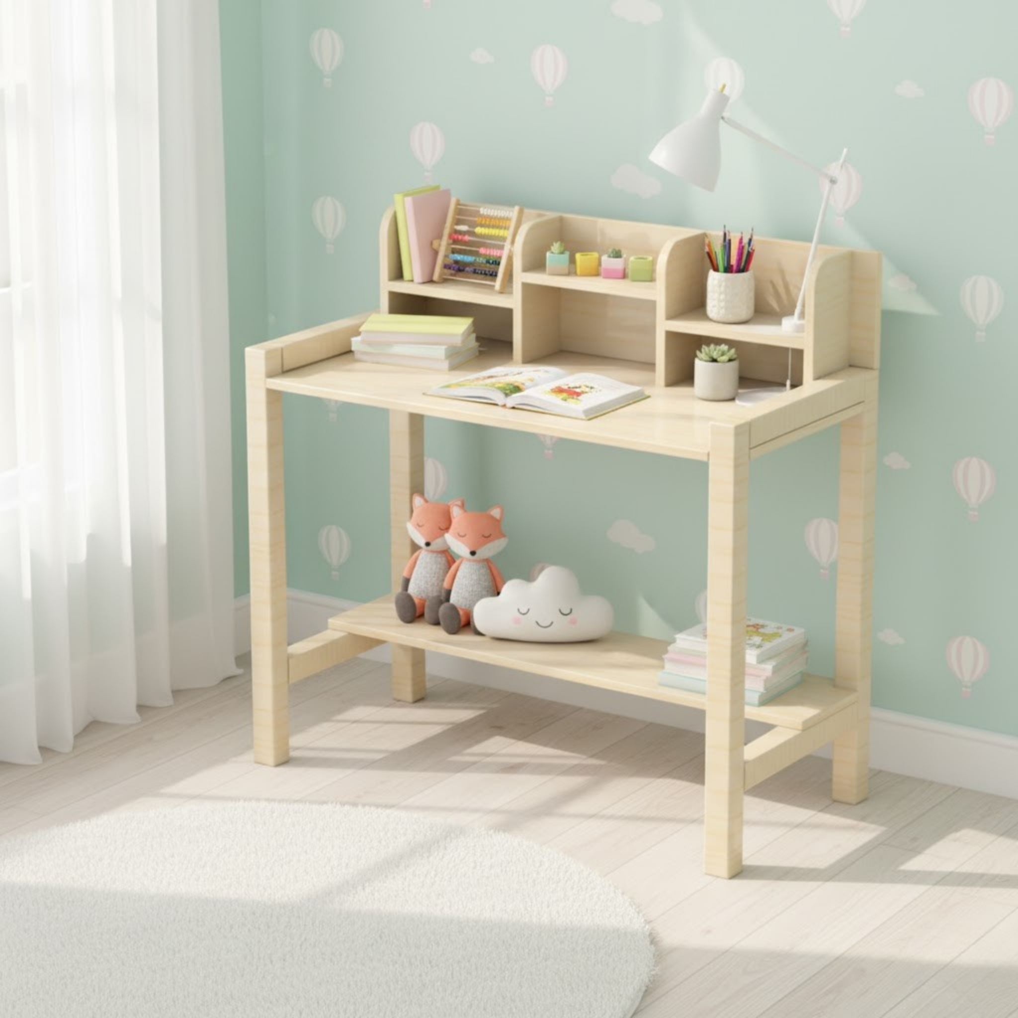 Minimalist Kids Study Desk Plan – ULTRA-SIMPLE 6-Part Blueprint | Dual Measurements