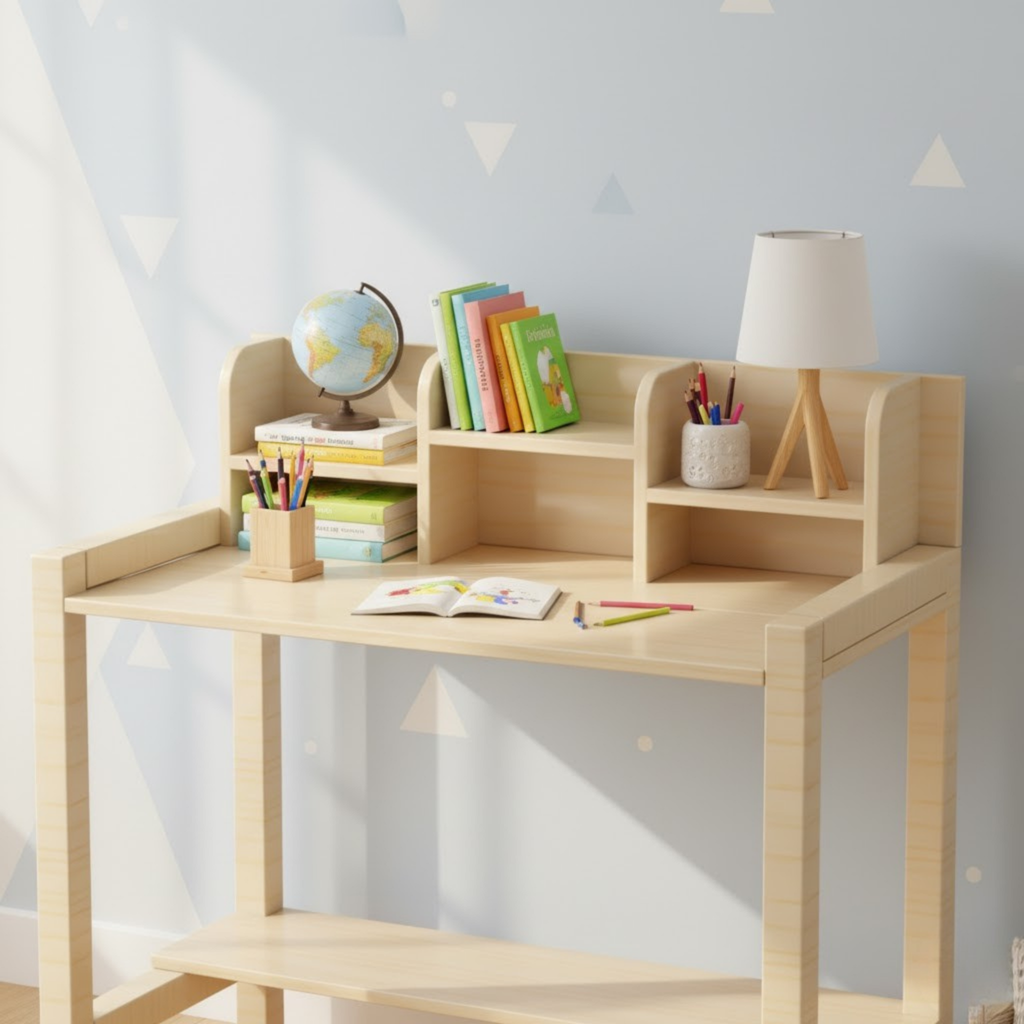 Minimalist Kids Study Desk Plan – ULTRA-SIMPLE 6-Part Blueprint | Dual Measurements