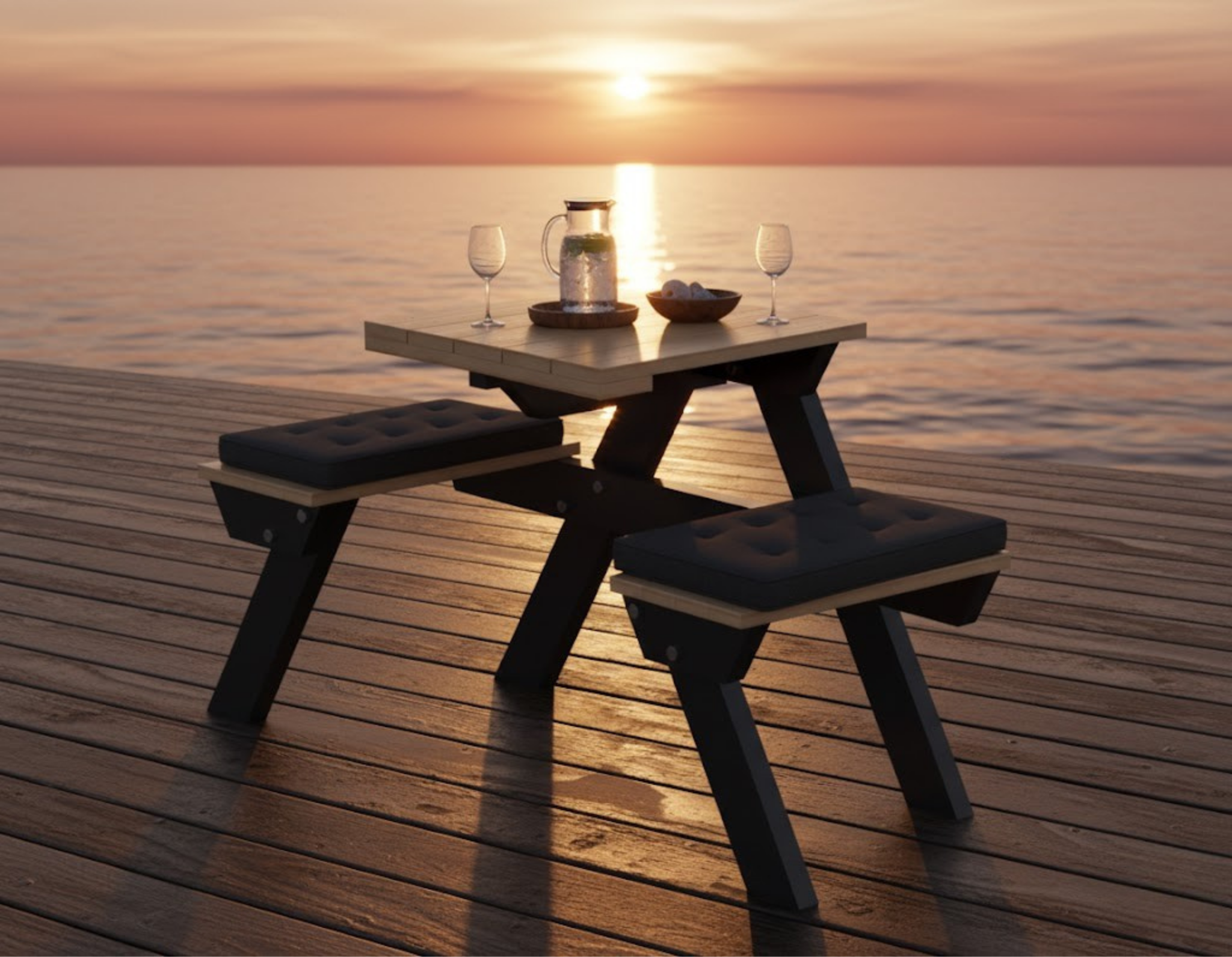 Heavy-Duty Picnic Table Plans (4 Seater) | M12 Bolt Design for Maximum Durability | Imperial & Metric PDF