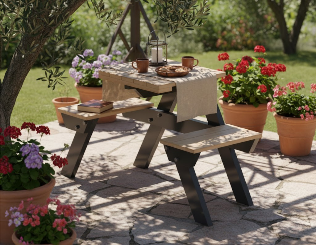 Heavy-Duty Picnic Table Plans (4 Seater) | M12 Bolt Design for Maximum Durability | Imperial & Metric PDF