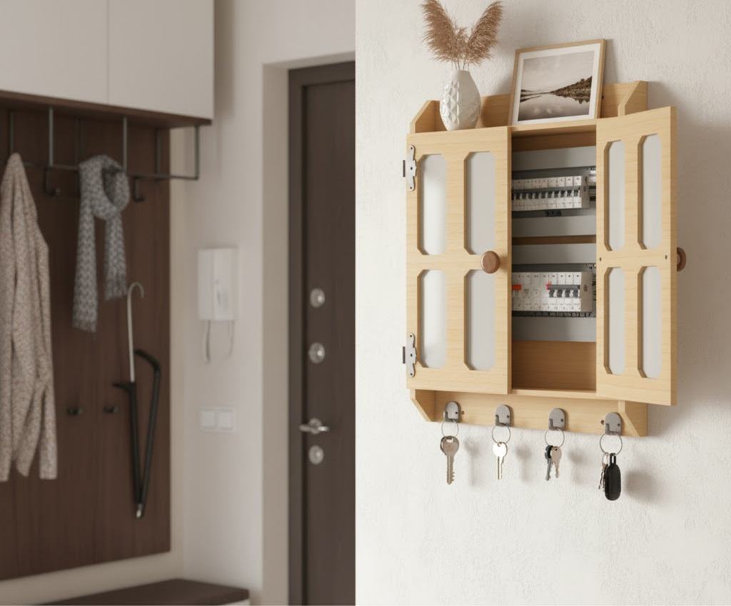 DIY Wall Key Holder Cabinet Plan – Laser/CNC Ready Organizer Blueprint | Instant Download