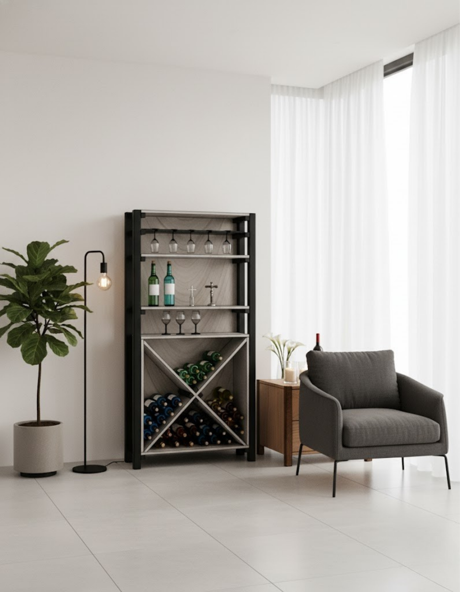 DIY Wine Rack Plan (Metric PDF) – Step-by-Step Woodworking Project for Home Bar