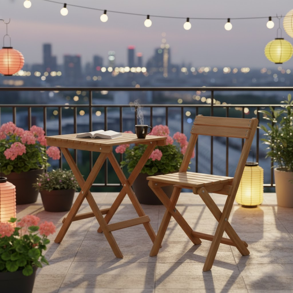 Folding Table and Chair Plans SET | Portable Outdoor Furniture Blueprint | Small Space Solution