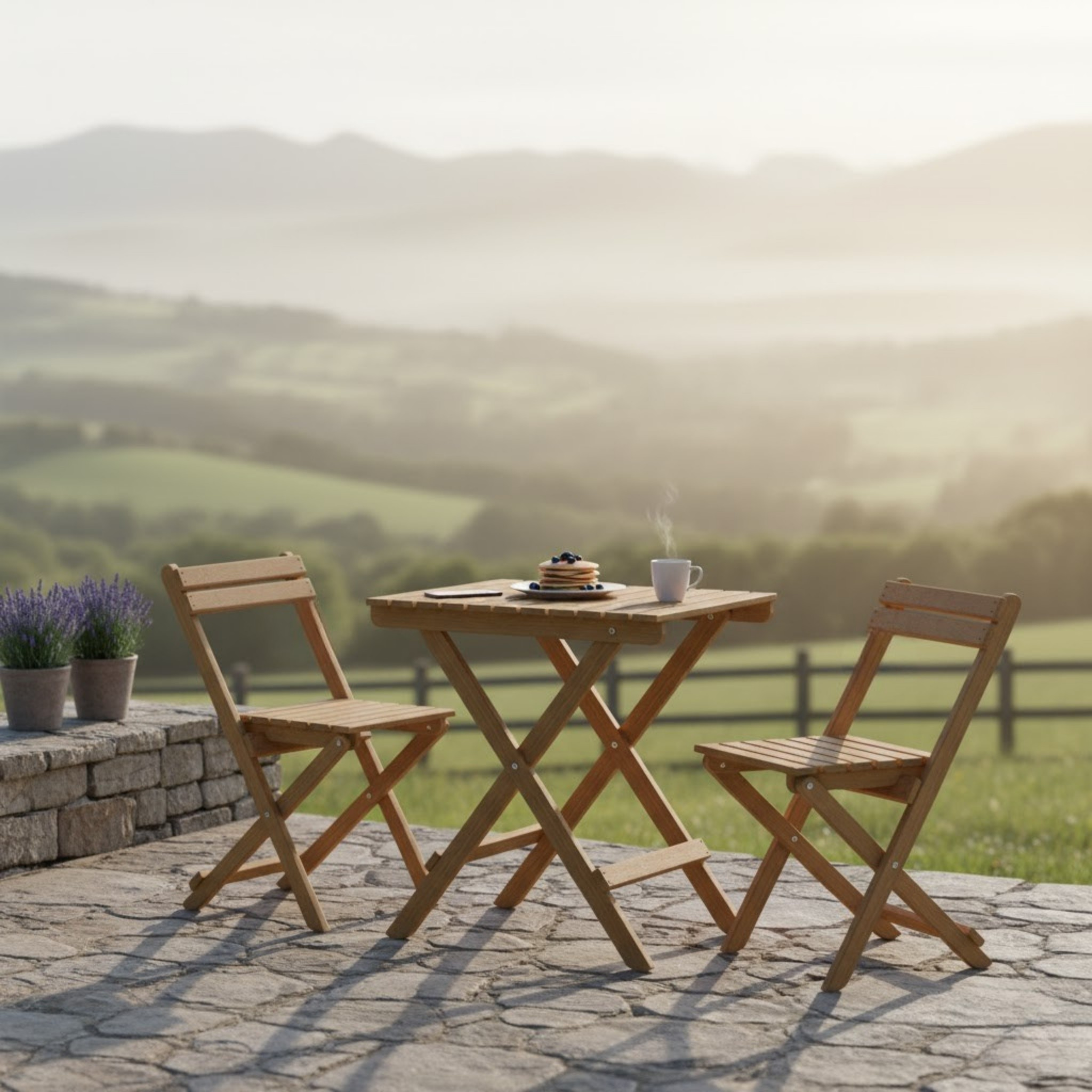 Folding Table and Chair Plans SET | Portable Outdoor Furniture Blueprint | Small Space Solution