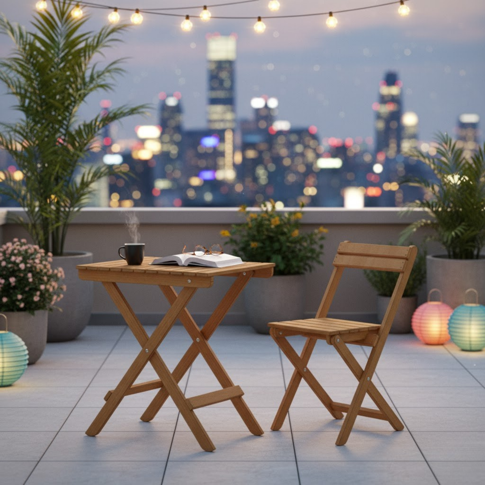 Folding Table and Chair Plans SET | Portable Outdoor Furniture Blueprint | Small Space Solution