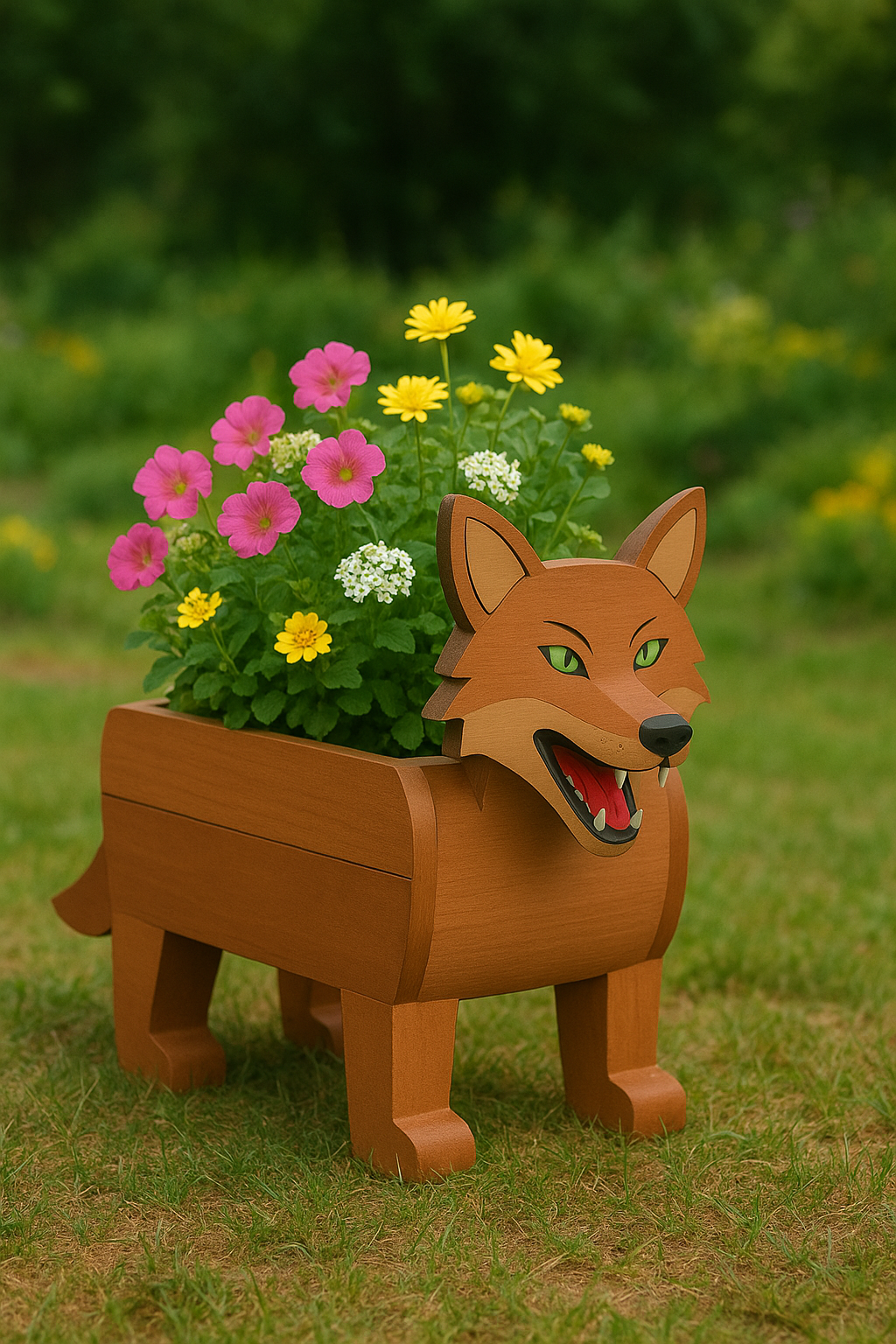 Fox Shaped Wooden Flower Pot – DIY Woodworking Plan (PDF Download)