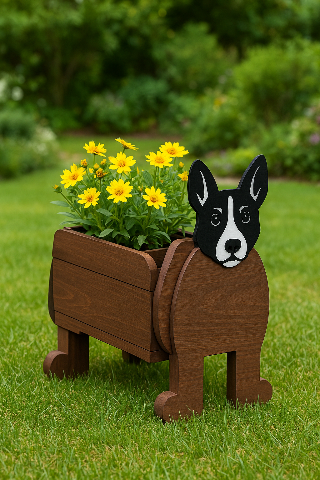 Dog Shaped Wooden Flower Pot – DIY Woodworking Plan (PDF Download)