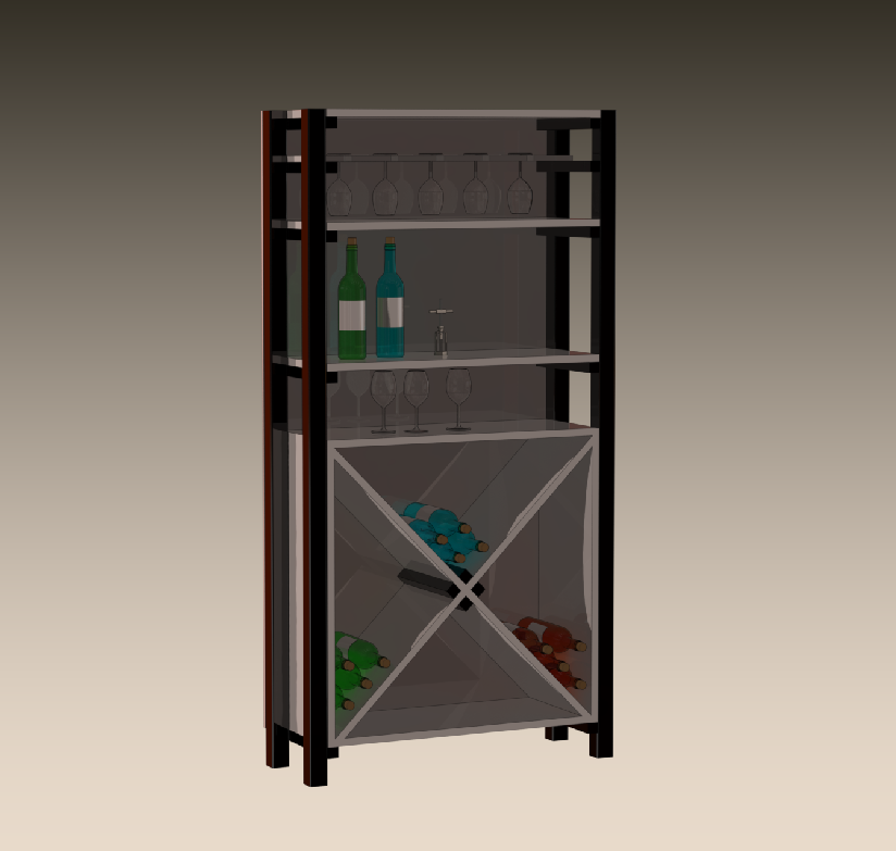 DT3 Wooden Wine Rack | Handcrafted 12-Bottle Floor Storage Shelf with Oak Finish