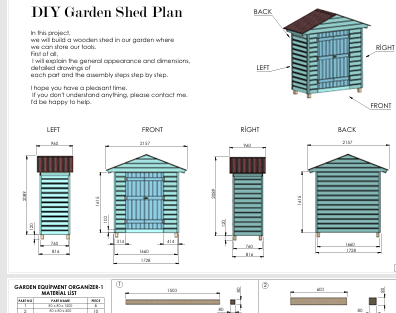 BE-1 Garden Equipment Organizer PLAN (PDF) - Engineered Outdoor Storage Blueprint