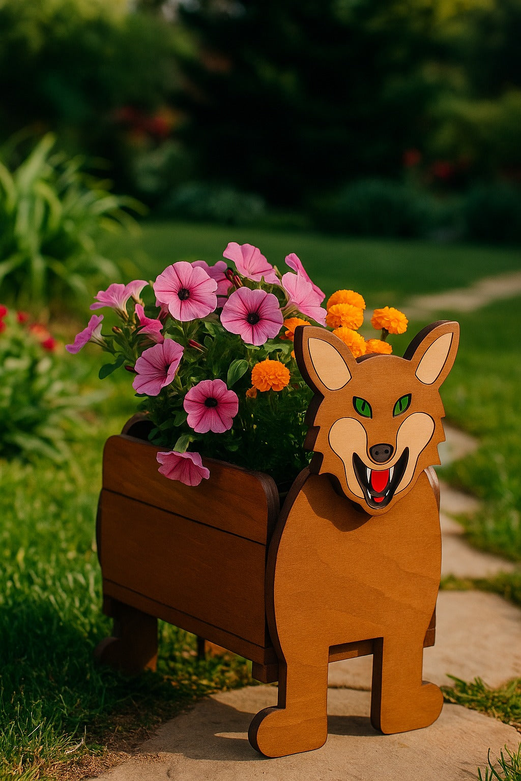 Fox Shaped Wooden Flower Pot – DIY Woodworking Plan (PDF Download)