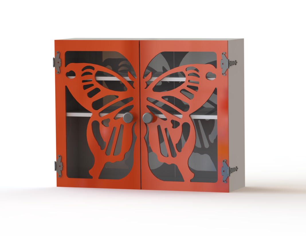 DIY Wooden Jewelry Cabinet Kit | Butterfly Design Wall Organizer