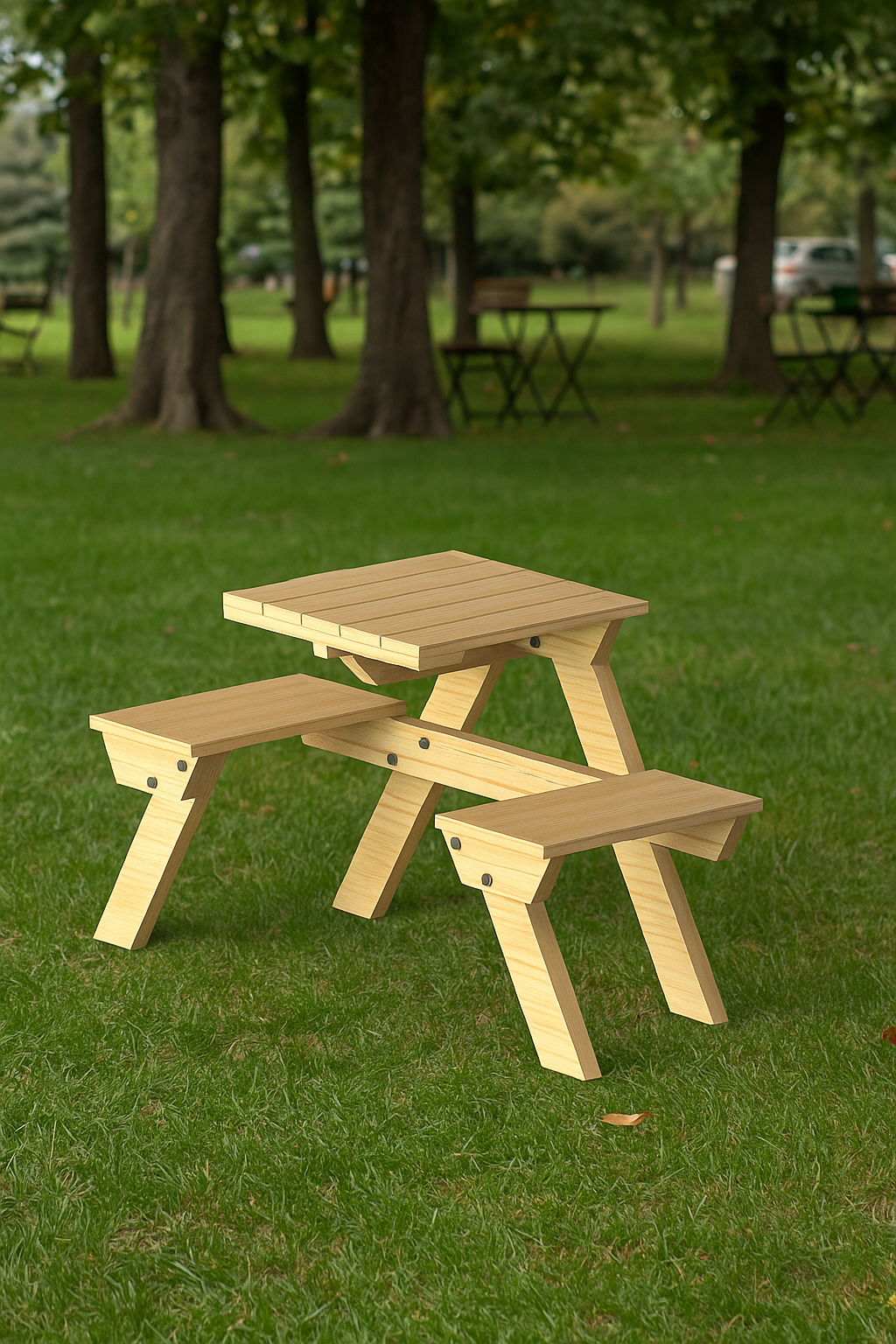 DIY Wooden Table Assembly Kit – Table-1 | Solid Wood & Metal Bolt Construction