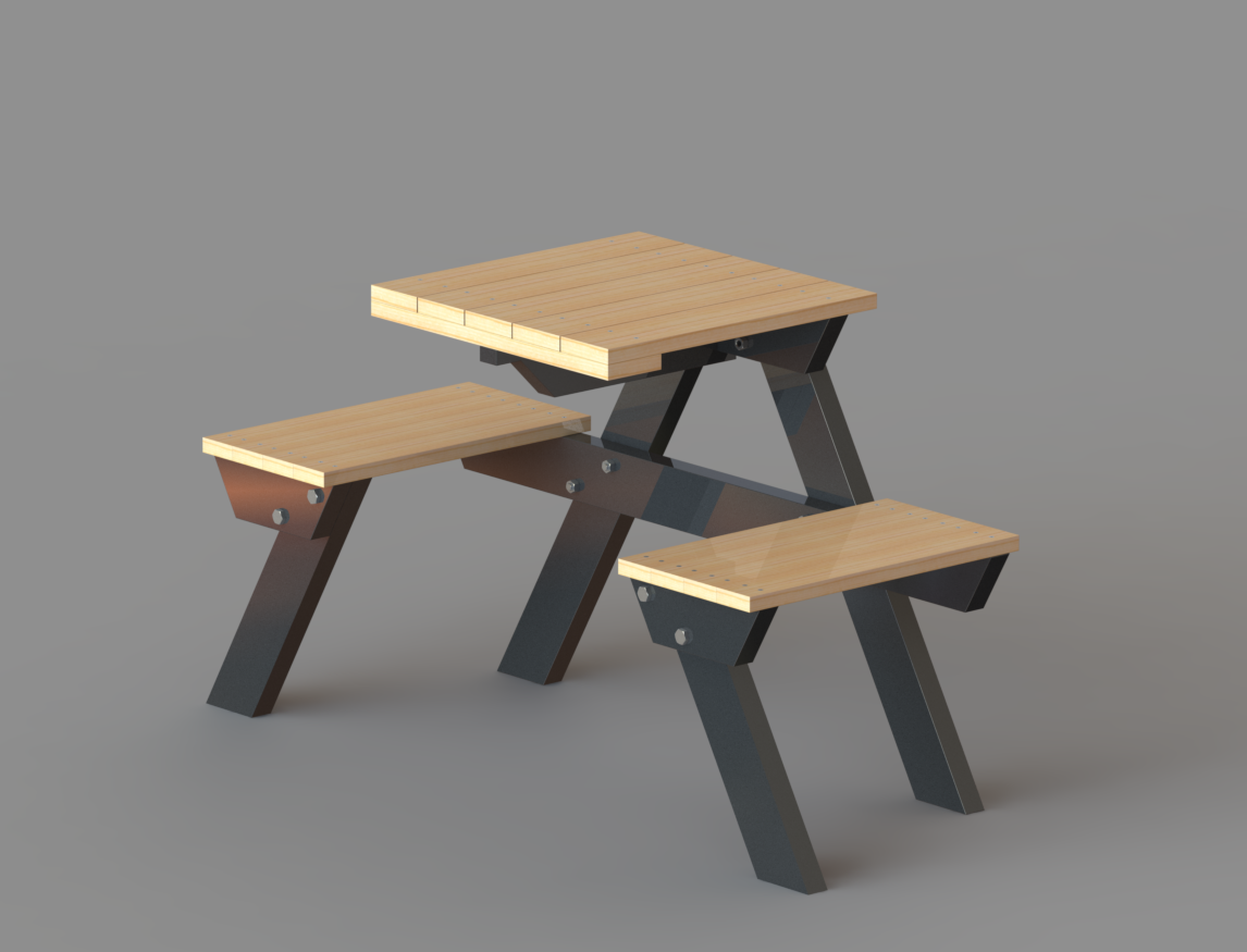 DIY Wooden Table Assembly Kit – Table-1 | Solid Wood & Metal Bolt Construction