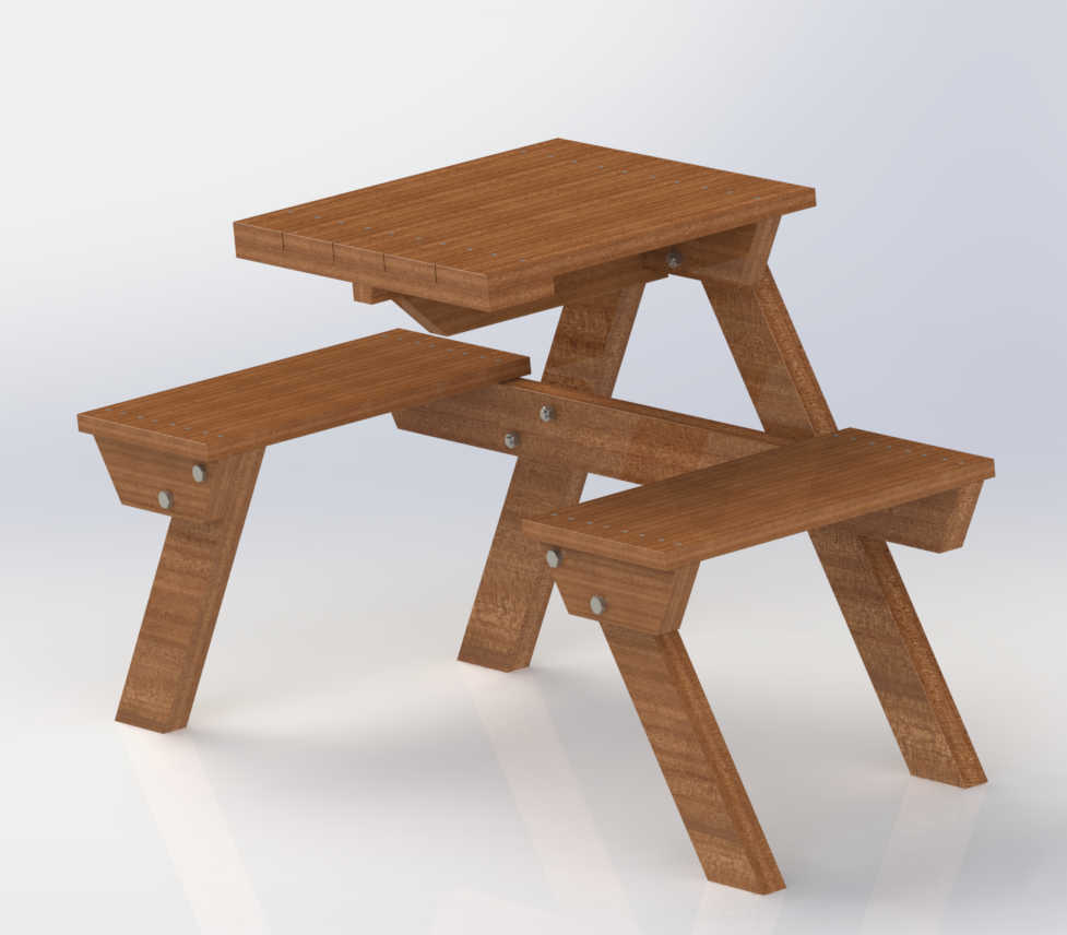 DIY Wooden Table Assembly Kit – Table-1 | Solid Wood & Metal Bolt Construction